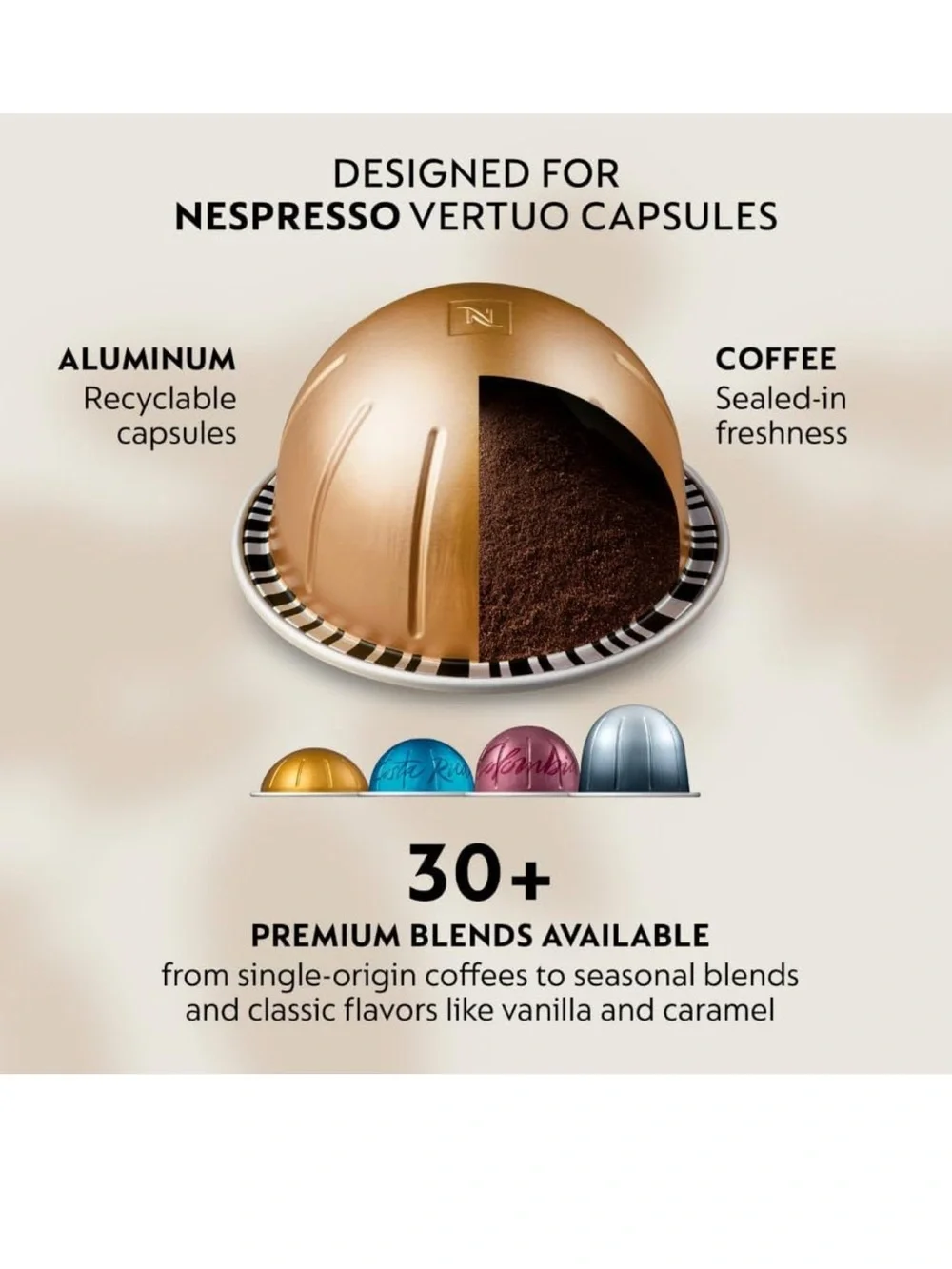 Nespresso Compact Capsule Coffee Machine in White and Black & Nespresso Holder